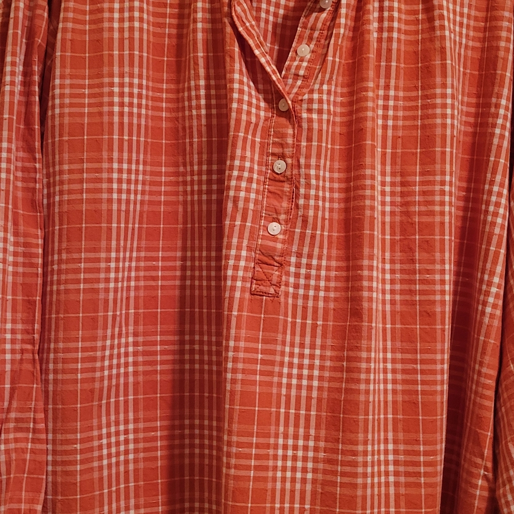 Universal Thread Women's Orange And White Plaid B… - image 3